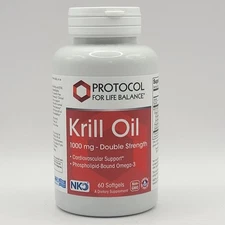 Protocol For Life Balance KRILL OIL 1000 mg Double Strength 60 Softgels