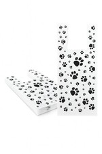 Dog Poop Bags Paw Print Pet Waste Cleanup With Handles 8x5x16   100 or 1000 Pack