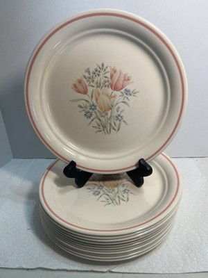 12 Corelle French Garden Luncheon Plates Very Nice 1936