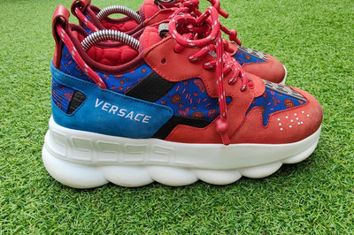Versace Barocco Chain Reaction Sneaker, ODD Größe 7 UK / 8 UK Made in Italy