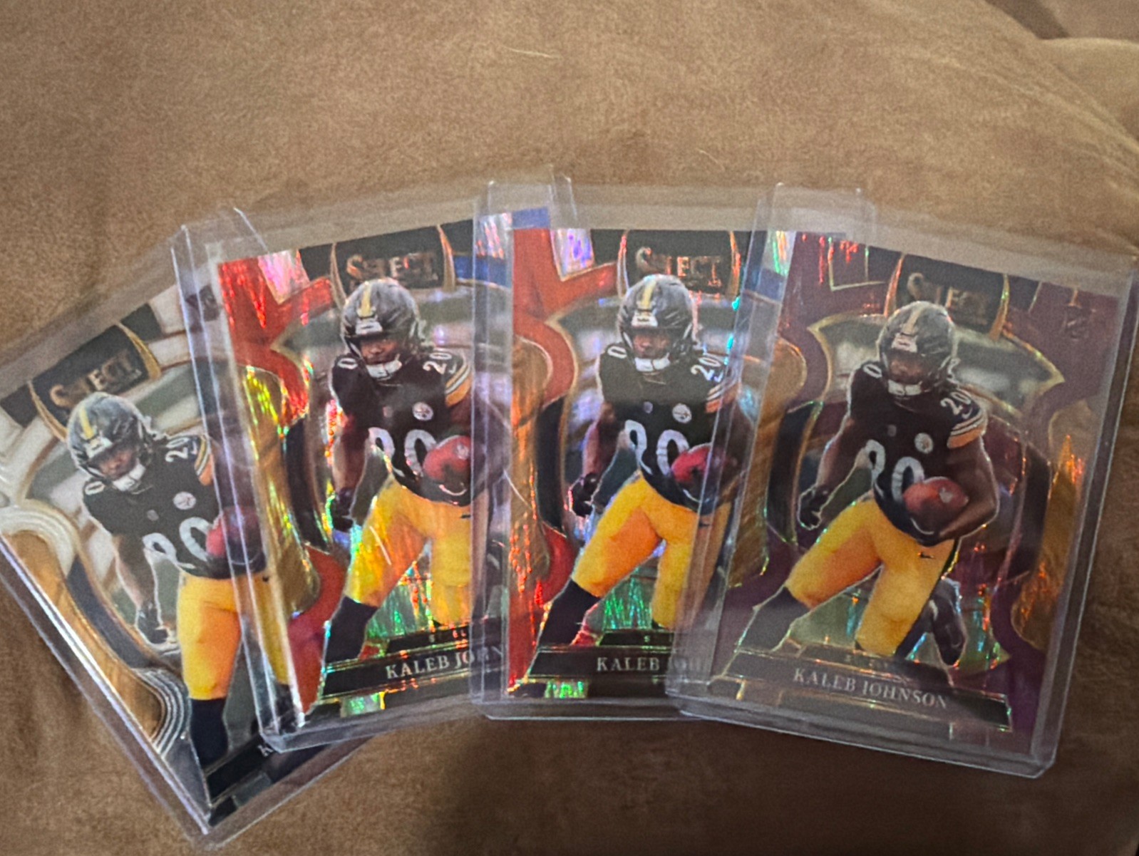 2025 Panini Select - Concourse Kaleb Johnson #52 Purple Shock Prizm /699 (RC)