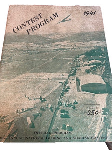 1941 NATIONAL GLIDING SOARING CONTEST PROGRAM AVIATION WWII ERA - #608