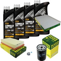 Mann Inspektionspaket 4L Mannol Longlife 504/507 5W-30 FüR Audi A6 2.0
