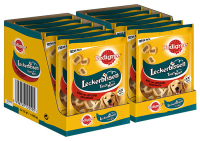 12x155g Pedigree Leckerbissen Tasty Minis Rind Geflügel Hundeleckerli Hundesnack