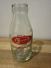 Vintage Tasmanian Bakers Cream Bottle Pyro Label Half Pint 