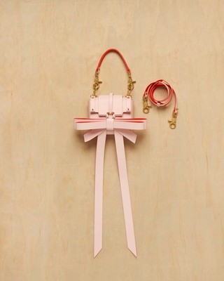 Niels Peeraer 2010s Bow Mini Box Bag Pink Leather Crossbody