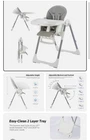 CO-Z Foldable High Chair for Babies and Toddlers 6-36 Months Old NEW Open Box