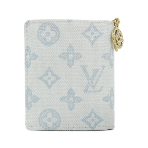 LOUIS VUITTON Monogram Origin Pocket Wallet M28273 Bleu Courier Used