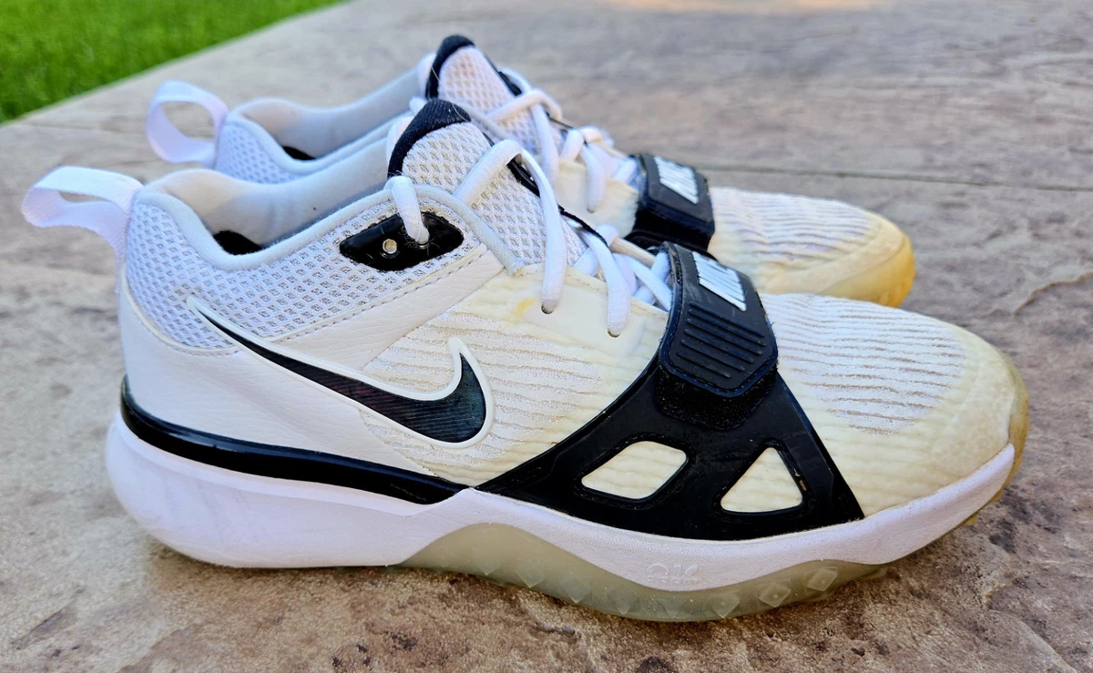 Nike Air Zoom Diamond Elite Turf White Iridescent - Black Outlined