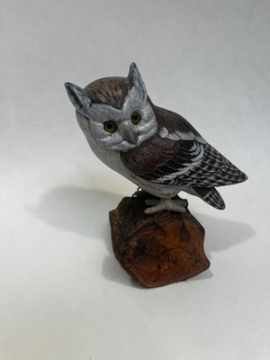 Owl on a log