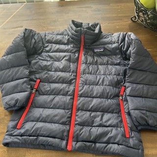 Patagonia Kids Size XS 5 6 full zip down fill insulated puffer Jacket Navy