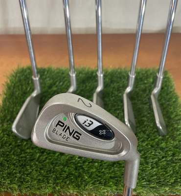 Ping i3 + Plus Blade Green Dot Iron Set Men's RH 2-7 Steel S Flex MATCHING SN#s