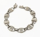NYJEWEL 925 Sterling Silver 18k Gold 11mm Wide Bracelet 7.75" 20.1g — photo 4