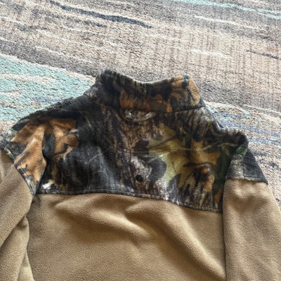 Men's Lewis & Clark Outdoors Brown Camouflage Camo Fleece Zip Up
