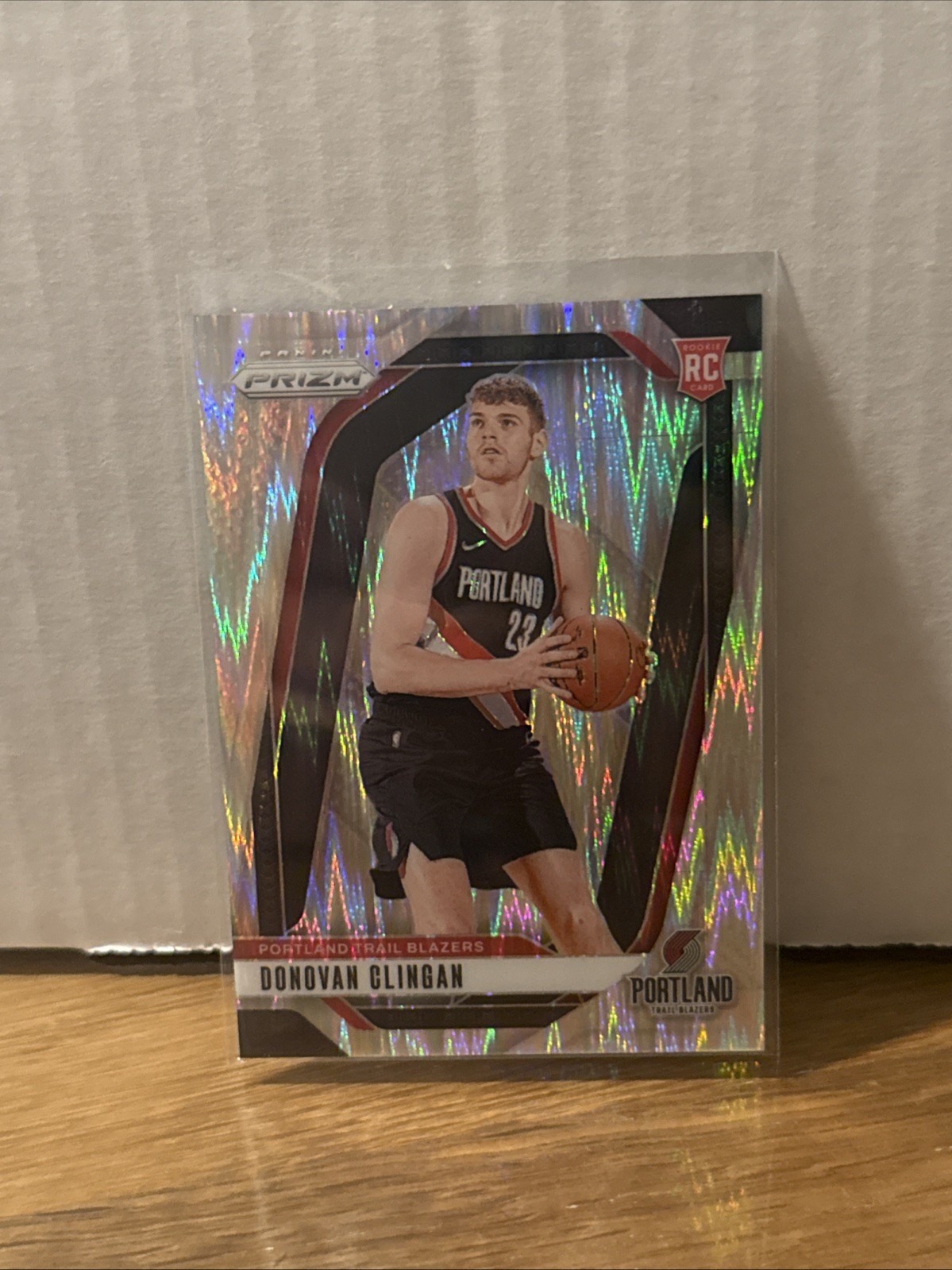 2024-25 Panini Prizm Skewed Prizm #221 Donovan Clingan RC /249 Blazers Rookie