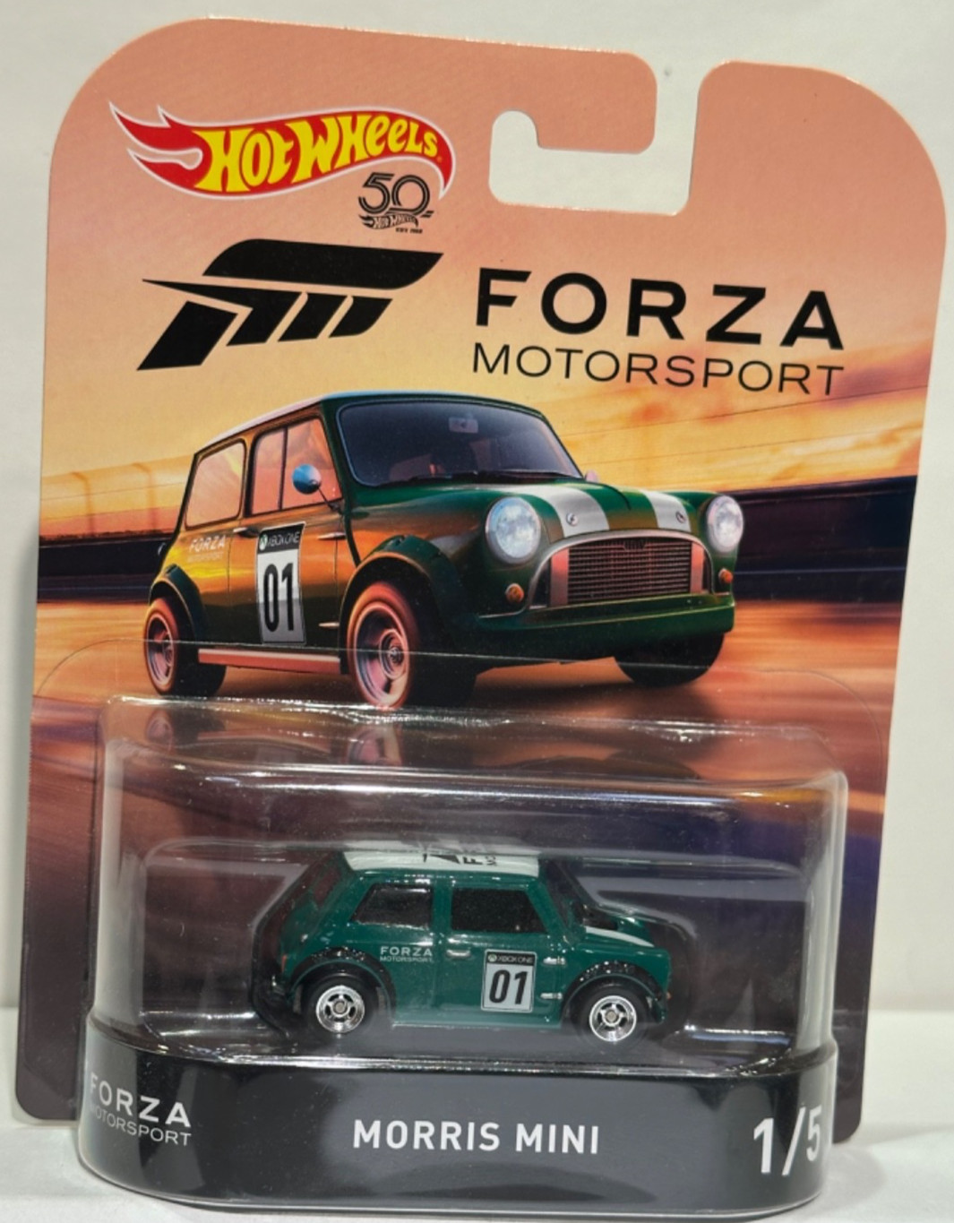 2018 HOT WHEELS REPLICA ENTERTAINMENT MORRIS MINI 1/5 FORZ MOTORSPORT