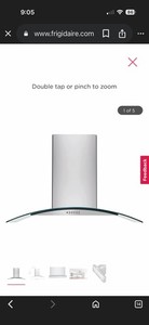 Frigidaire 36 Inch Wall Mount Range Vent  Hood Exhaust 400 CFM Kitchen NEW