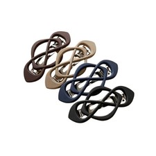New 4Pcs Matte Acrylic Celtic Knot Hair Barrettes Women Daily Hair Styling Clips