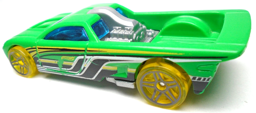 2019 HOT WHEELS BEDLAM GREEN 1:64 DIECAST 2 7/8" CAR W YELLOW BLACK BLUE & WHITE - 第 3/6 張圖片