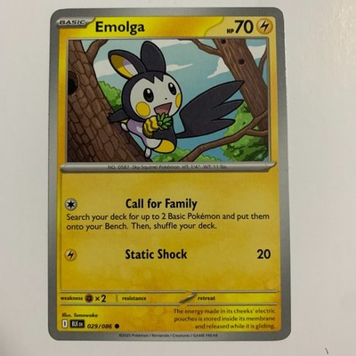Emolga - 029/086 - Black Bolt - Pokemon TCG