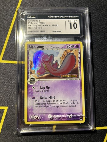 2006 Pokémon EX Dragon Frontiers Lickitung Reverse Holo 19/101 CGC 10