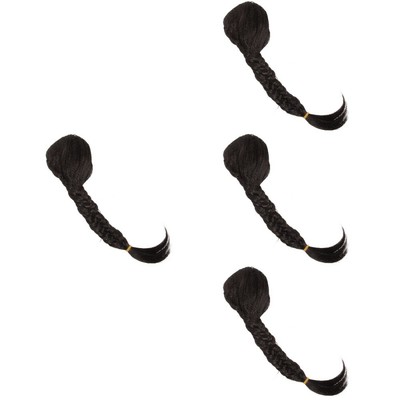  4 PCS Handgeflochtene Perücke Braided Ponytail-Verlängerung