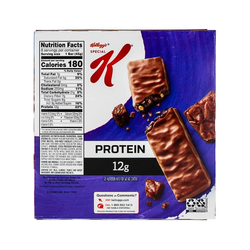 Barra de proteína Kellogg's Special K Brownie Batter 8 unidades - 1,59 oz Foto 2 de 2