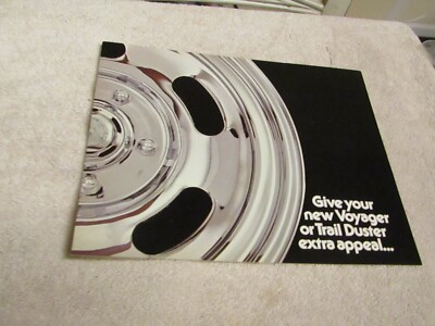 Vintage 1974 Plymouth Voyager Trail Duster Wheels OEM Dealer Car Sales Brochure