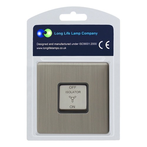 MegaSocket Sin Tornillos Delgado Placa Plana Enchufe de Luz e Interruptores Cromo Cepillado Gama - Imagen 27 de 111