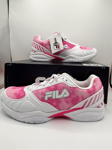 Fila Volley Zone Tie Dye Pickleball Womens Pink, White Sneakers Athletic Sz 9.5