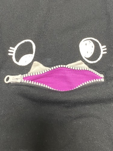 Halloween Dress Black Monster Face Side Pockets Cat And Jack Girls 10 / 12 EUC - Picture 3 of 9