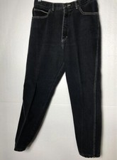 Vintage Gitano Jeans High Waist Tapered Leg Womens SZ 18 Black/Blue See Descrip