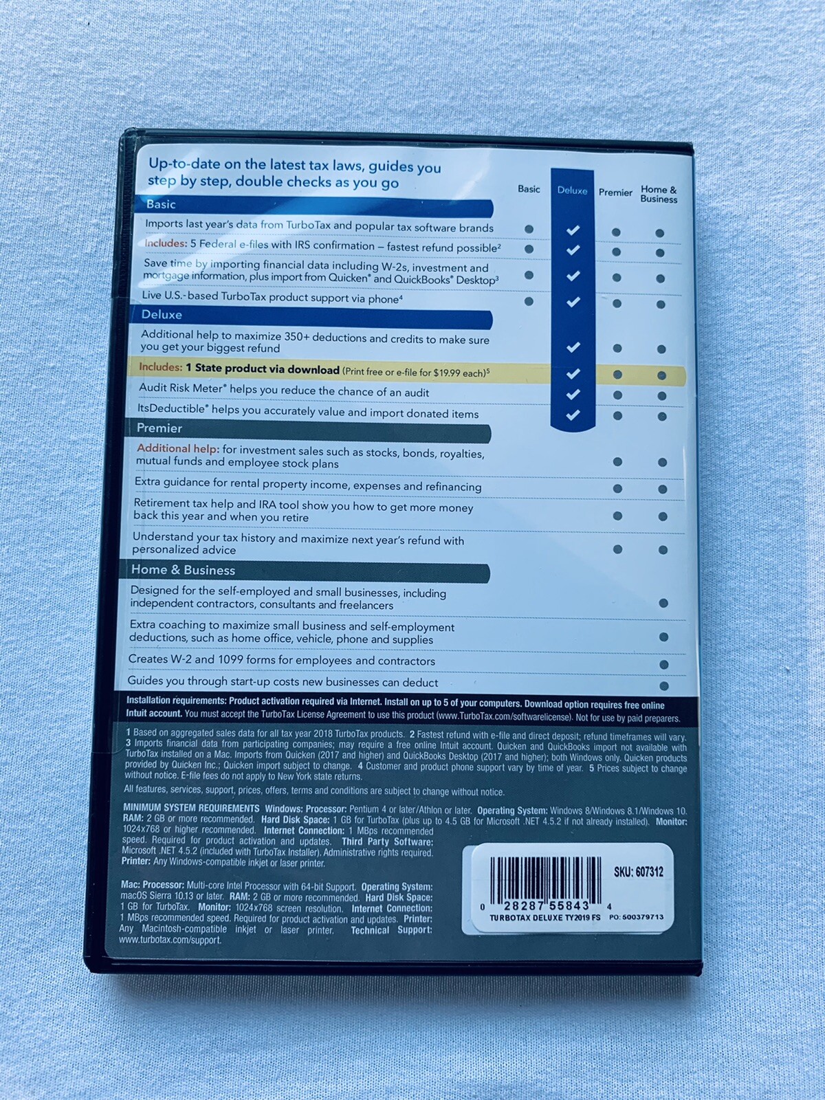 turbotax deluxe federal + e-file + state 2017, for pc/mac, traditional disc turbotax deluxe federal + e-file + state 2017, for pc/mac, traditional disc