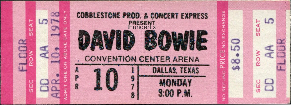 David Bowie Concert Memorabilia for sale | eBay