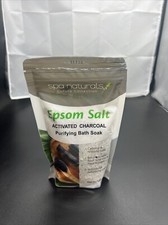 12 Pack Spa Naturals Activated charcoal bath soak with pure Epsom salt 1 LB
