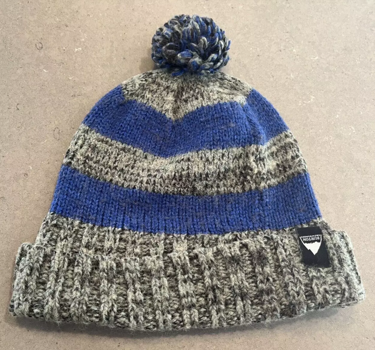 burton beanie hat striped acrylic wool blend knit snowboard cap 