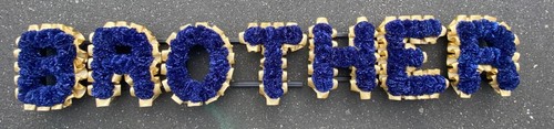 Lettera fiore funebre omaggio seta artificiale qualsiasi 7 lettere nome senza grappolo - Foto 5 di 7