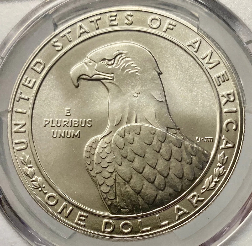 1983-P $1 Dollar Silver Olympic Discus Thrower PCGS MS-70 Mercanti - Image 3 of 4