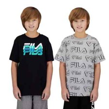 New Fila Youth 2-pack T-Shirts Black, Gray, Boy Large 1386434