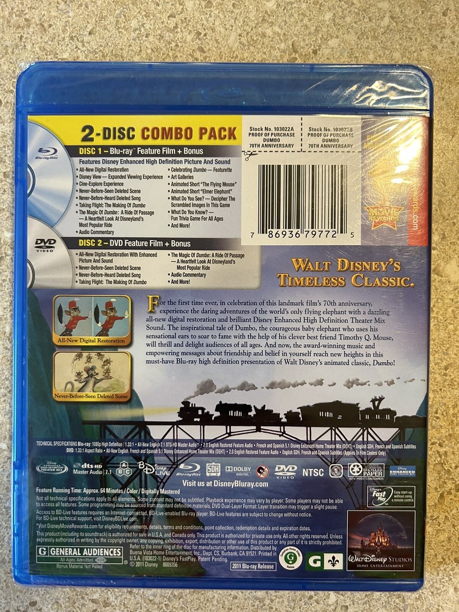 Disney Blu-Ray & DVD Combo Pack | eBay