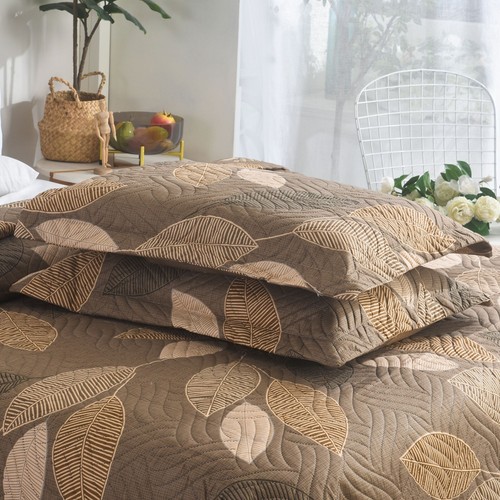 3PCS Quilted Bedspread Set Patchwork Comforter & Pillow Shams Double King - Picture 144 of 221