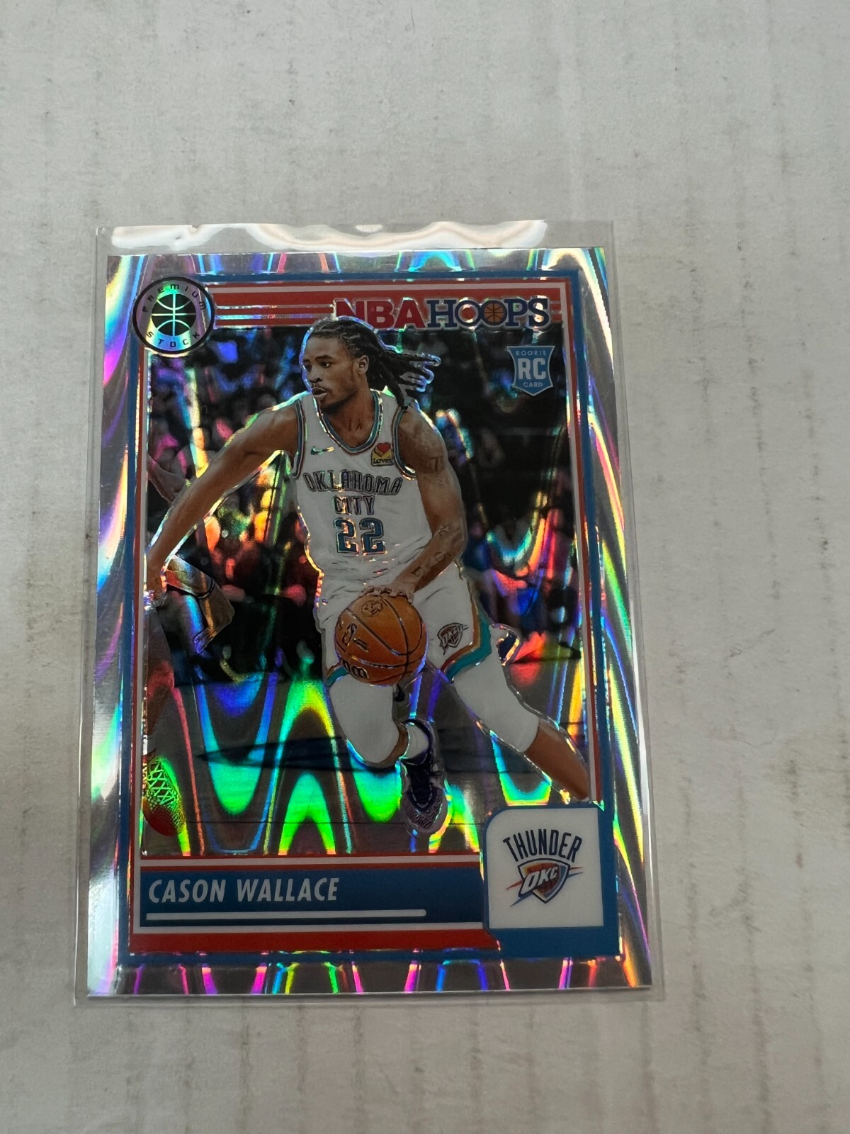 Cason Wallace 2023-24 Panini NBA Hoops Premium Rookie Seismic Prizm #76 NrMt