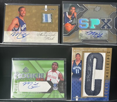 07-08 SPX, SP GAME USED, RPA, Rookie Materials Mike Conley Rookie Auto #100 Lot