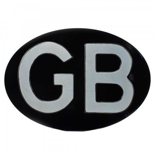Jepson GB (Great Britain) Country ID Plate for Classic Car BLACK & SILVER