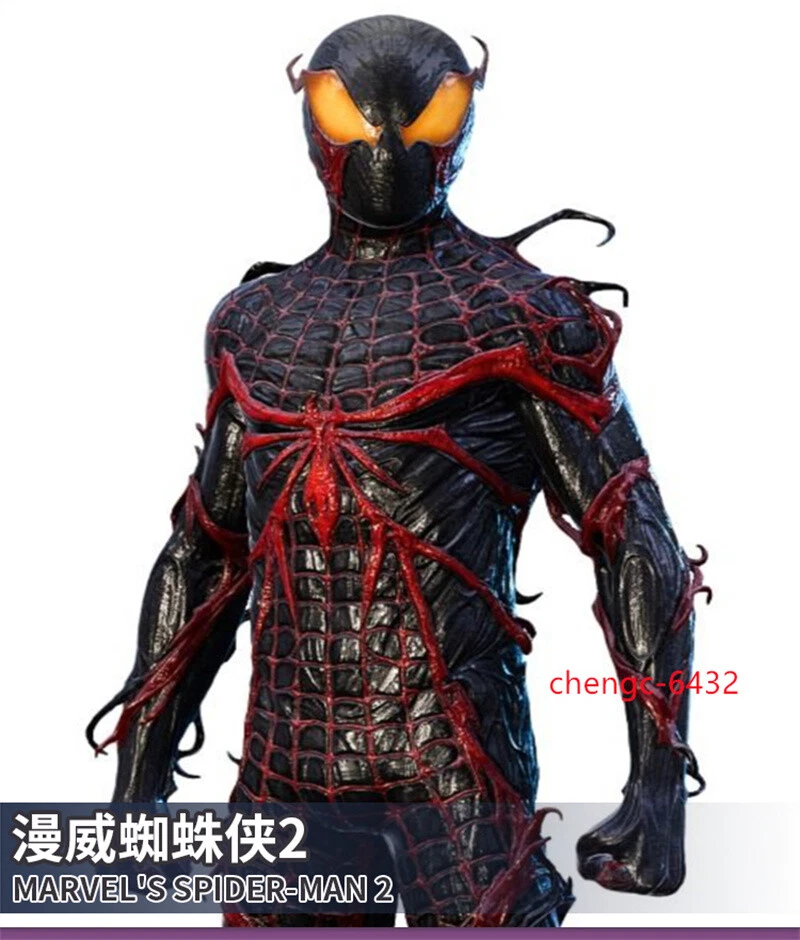 Spider Man 2 Extreme Carnage Costume Men cosplay Jumpsuits Bodysuit Halloween 