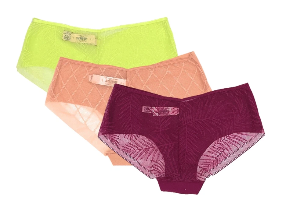 Victoria's Secret 内裤 无缝缎面 蕾丝内裤 潮人套装 S — 第 2/2 张图片