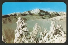 Pikes Peak In Winter Attire Seen From Rampart Range Road Chrome Postcard 837