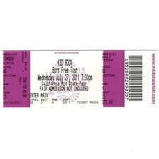 KID ROCK & SHERYL CROW Concert Ticket Stub PASO ROBLES CA 7/27/11 FAIR BORN FREE