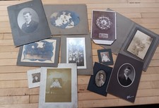 Lot of 11 Antique Cabinet Card Photos 1800s Early 1900s Portraits
