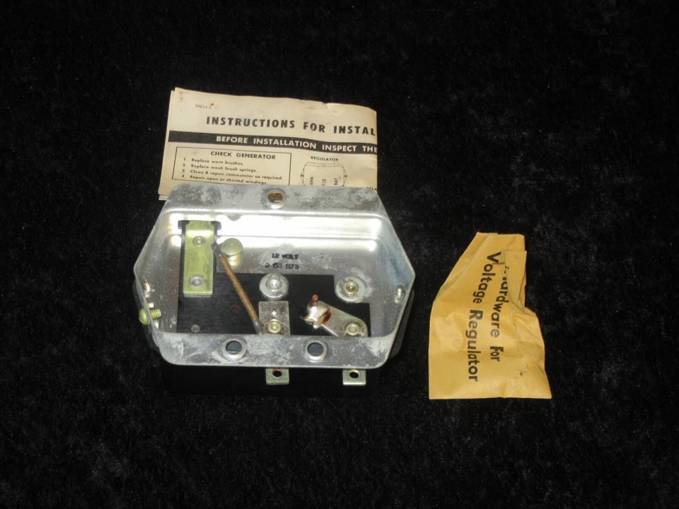 NOS 1955-1965 Chrysler DeSoto Dodge Plymouth Jeep GP 12 Volt Voltage Regulator — 第 3/4 张图片